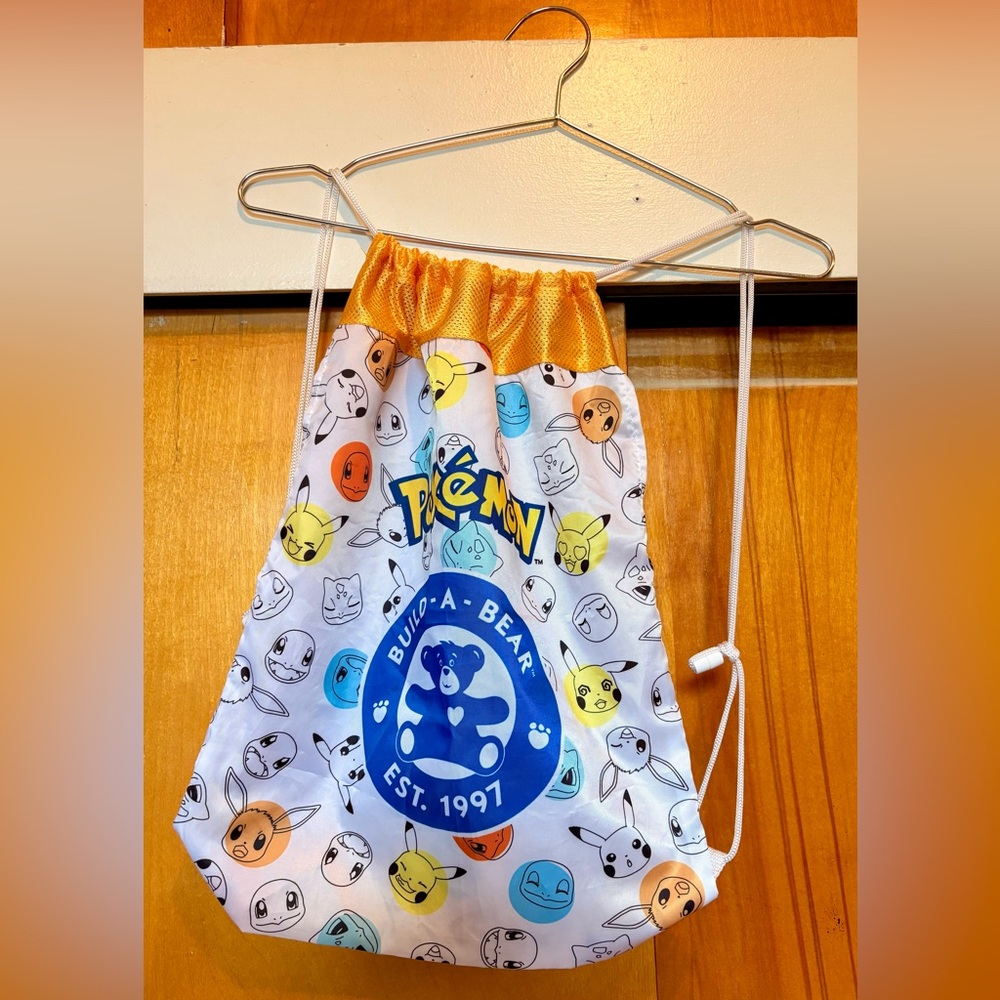 Build-A-Bear Pokemon Drawstring Bag - NEW.